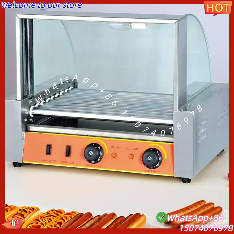 Hot Dog Roller Grill - 2026 Street Food Electric Cooker Heating