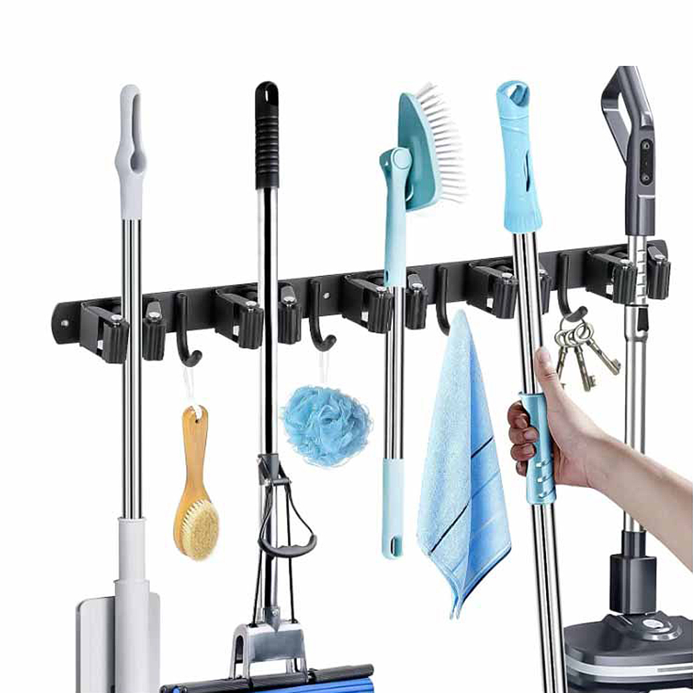 Commercial Kitchen Door - Stainless Steel Mop and Broom Holder