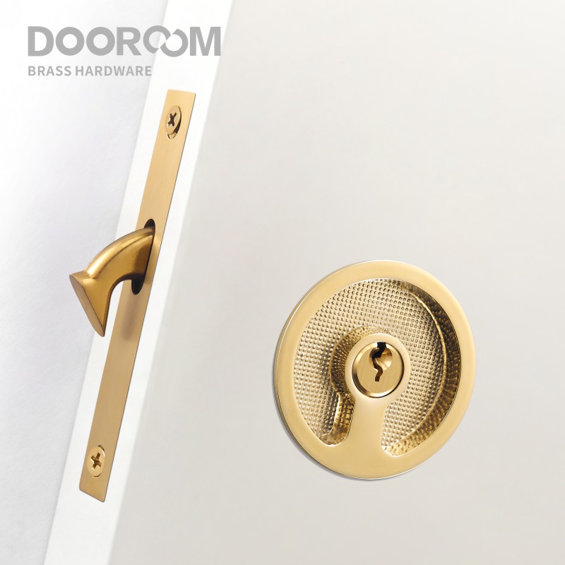 Commercial Kitchen Door - Dooroom Brass Sliding Door Handle Door