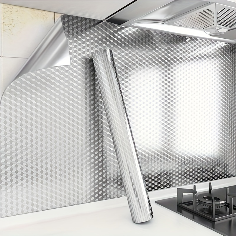 Commercial Kitchen Wall - Aluminum Kitchen Stickers Waterproof Oilproof Fireproof
