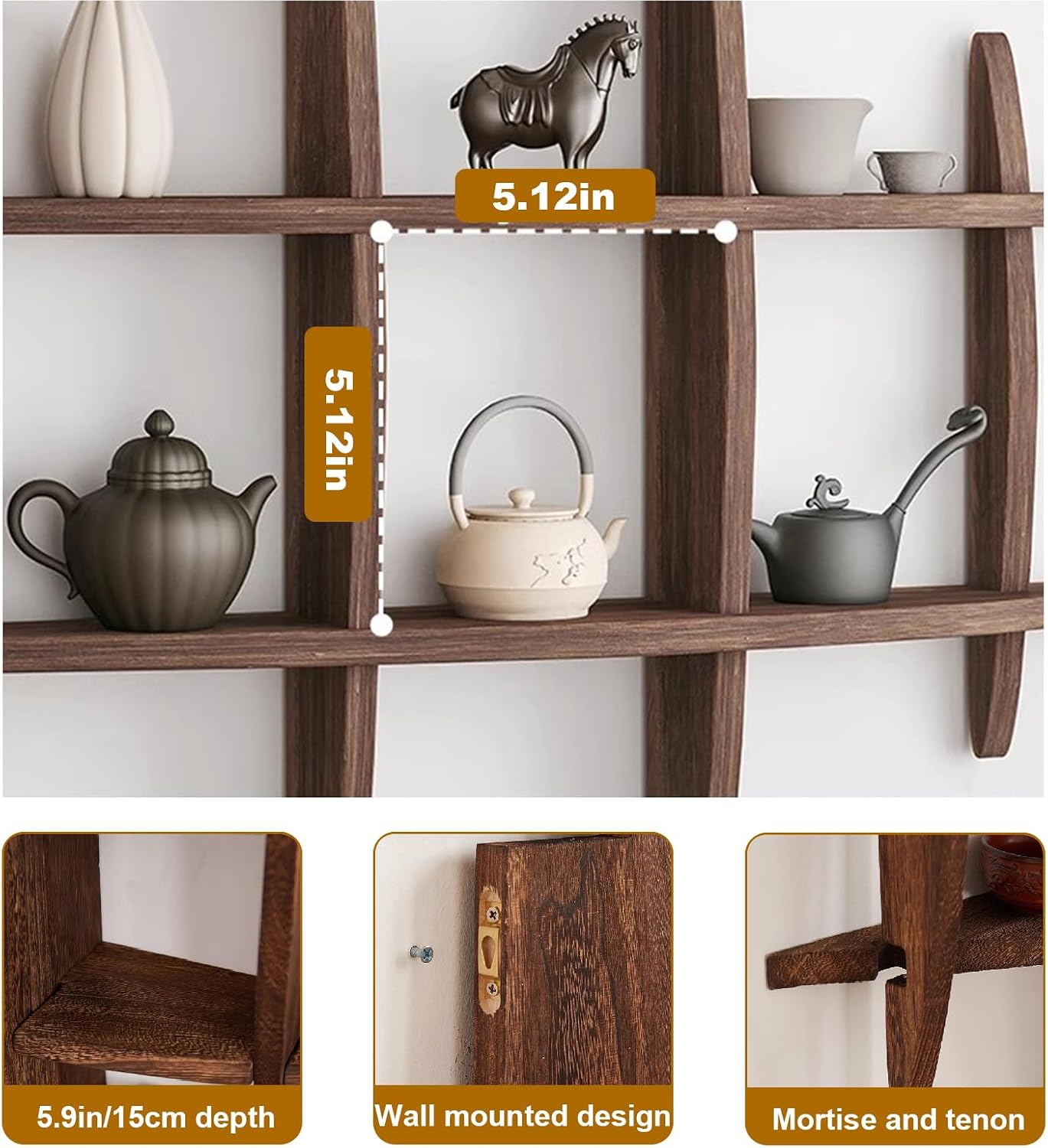 Solid Wood Chinese Tea Cup Hol - Commercial Kitchen Wall review and price