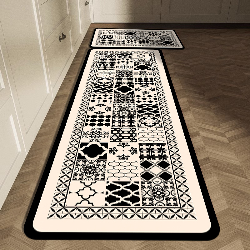 Black White Geometric Tile Kit - Commercial Kitchen Tile review and price