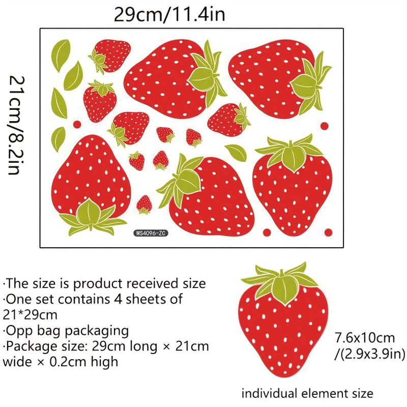 Transparent Strawberry Wall St - Commercial Kitchen Wall review and price